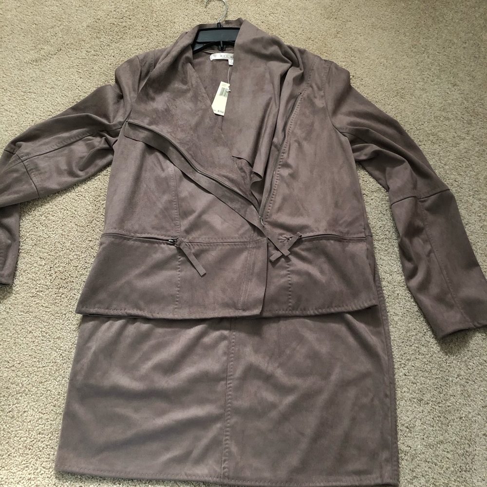 Light weight suede suit